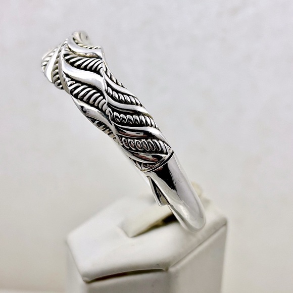 JAI by John Hardy Vintage Sterling Swirl Hinged Bracelet - Picture 3 of 7
